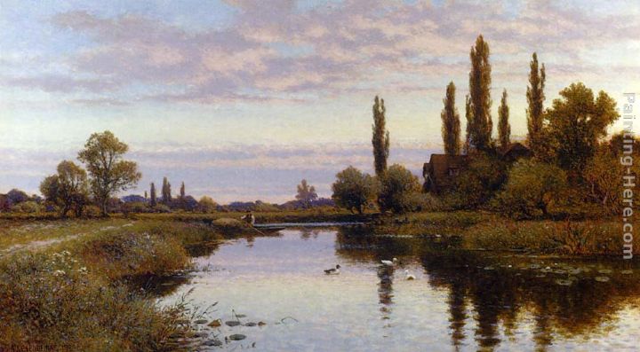 The Reed Cutter painting - Alfred Glendening The Reed Cutter art painting